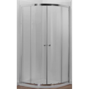 Jacob Delafon Paroi de douche quart de rond coulissant Serenity Chromé 80 cm