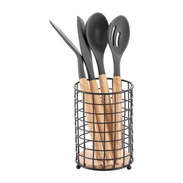 Porte couverts Design industriel Bois & Acier ELIE Noir mat MSV