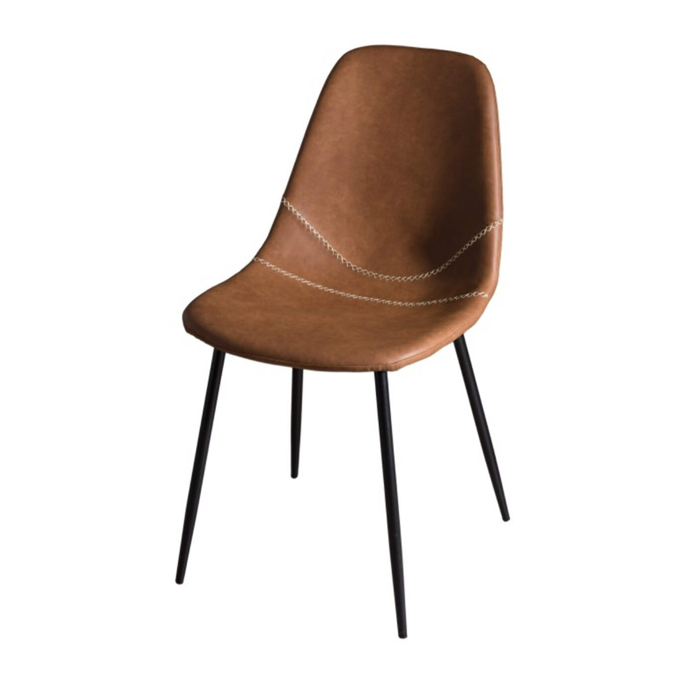 TOM - Lot de 2 chaises JOHN marrons