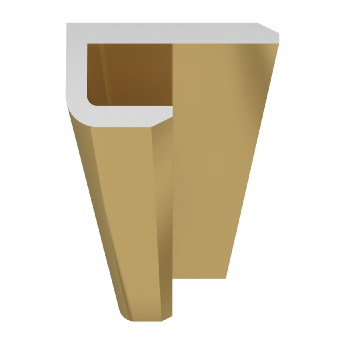 Jeu de 2 Profilés de finition en Aluminium Or Brossé pour Panneaux Muraux - 10x5x2100 mm