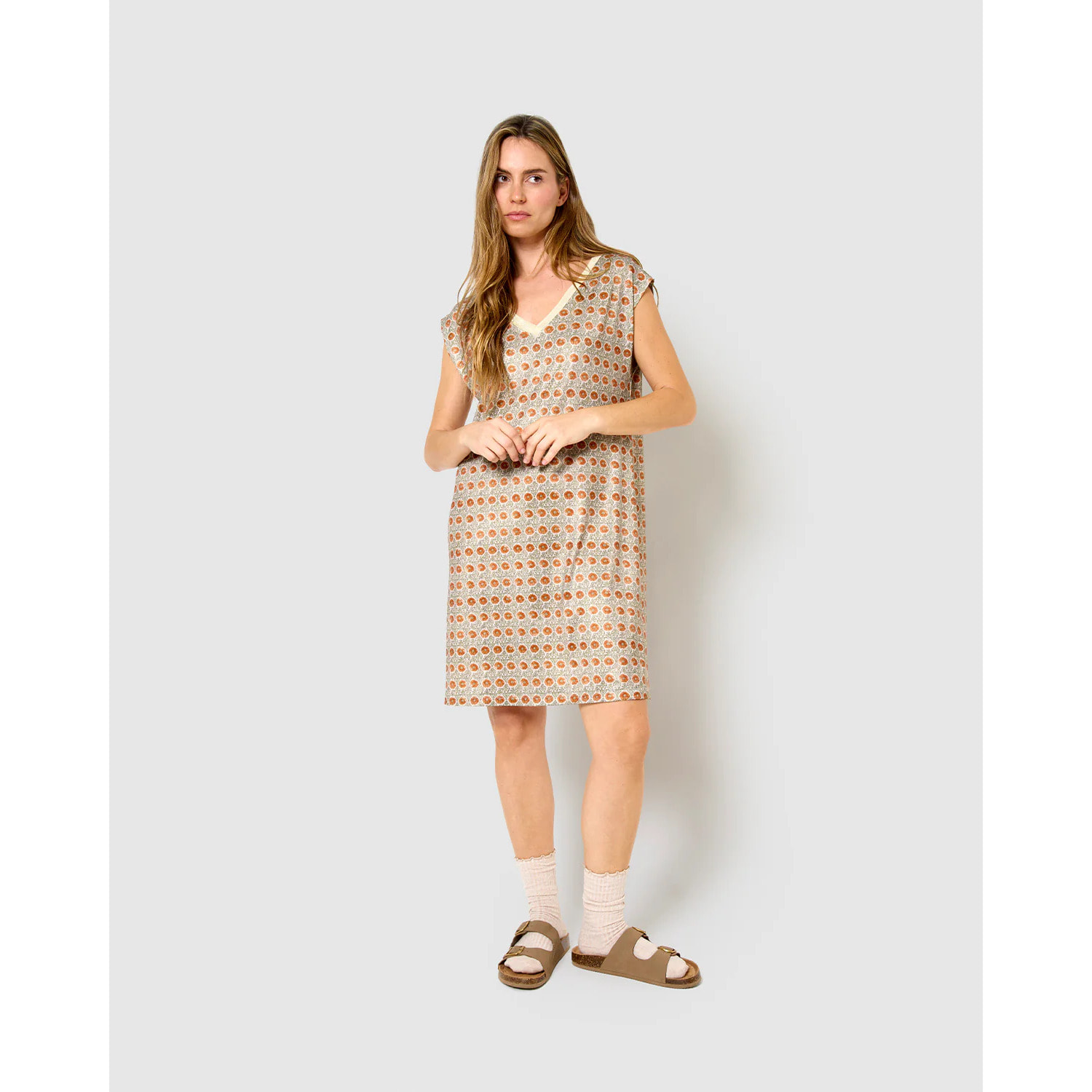 Vestido corto soft uma teja