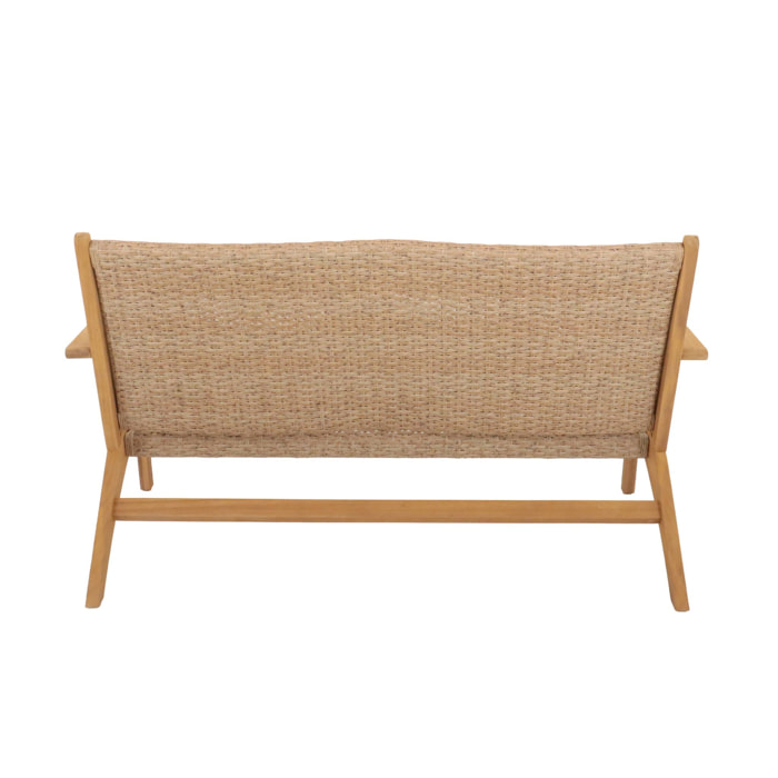 Banc de jardin bois d'acacia 2 places BELIZE