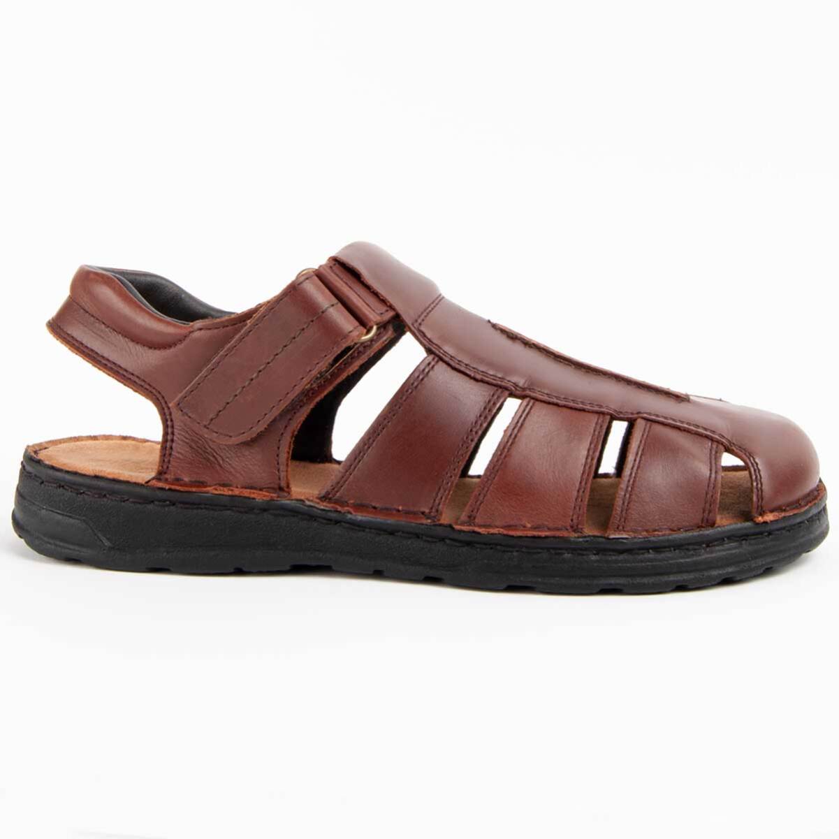 Sandalia De Piel - Marron