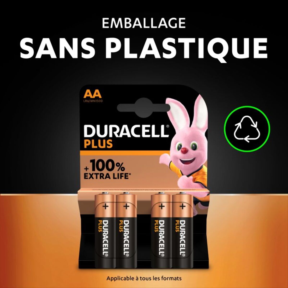 Pile DURACELL LR03 AAA Lot 4 piles PLUS