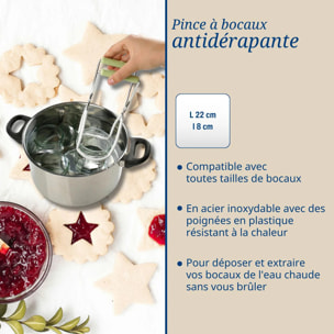 3 ustensiles pour confiture avec pince à bocaux, entonnoir et tissu filtrant Dr Oetker
