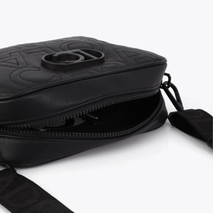 borsa a tracolla trapuntata nera