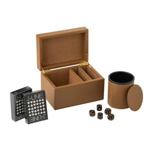 J-Line boîte de jeux - bois - brun