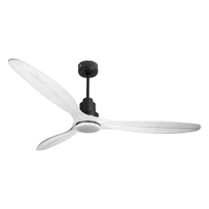 Ventilateur de plafond Réversible  Thermostat Dimmable Wifi Moteur à courant continu Toits en pente Télécommande Lumière à trois tons Hypersilence Mémoire