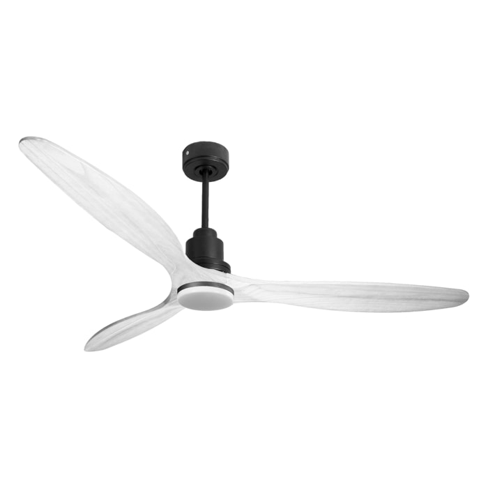 Ventilateur de plafond Réversible  Thermostat Dimmable Wifi Moteur à courant continu Toits en pente Télécommande Lumière à trois tons Hypersilence Mémoire