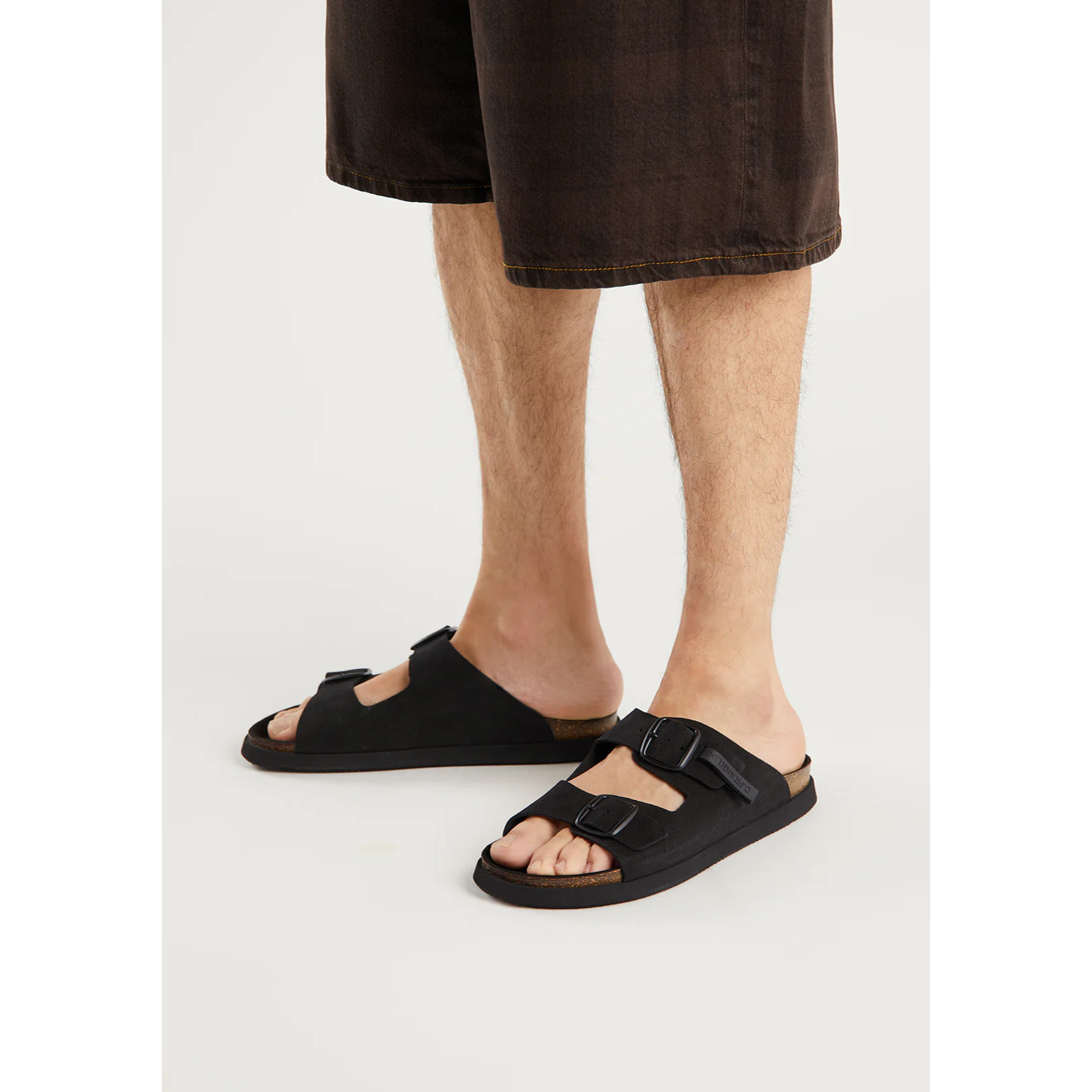 Sandalias Vibe Unisex Cierre Hebilla Color Negro