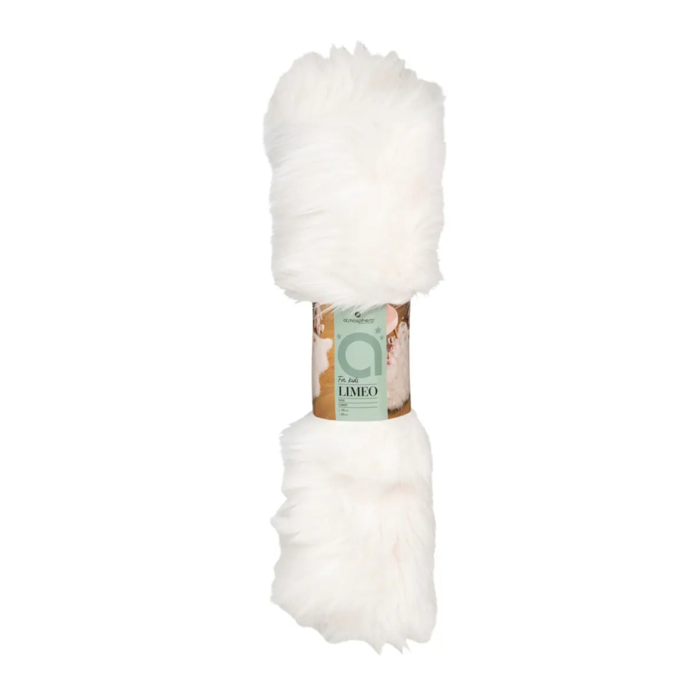 Tapis enfant fausse fourrure blanc 60x90cm