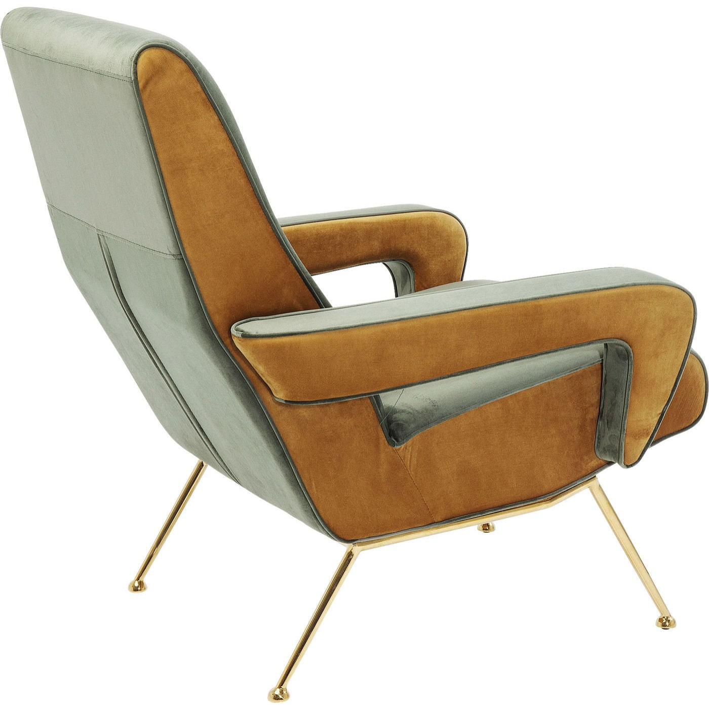 Fauteuil Luna velours vert Kare Design