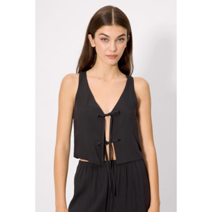 T-shirt a maniche lunghe Nero