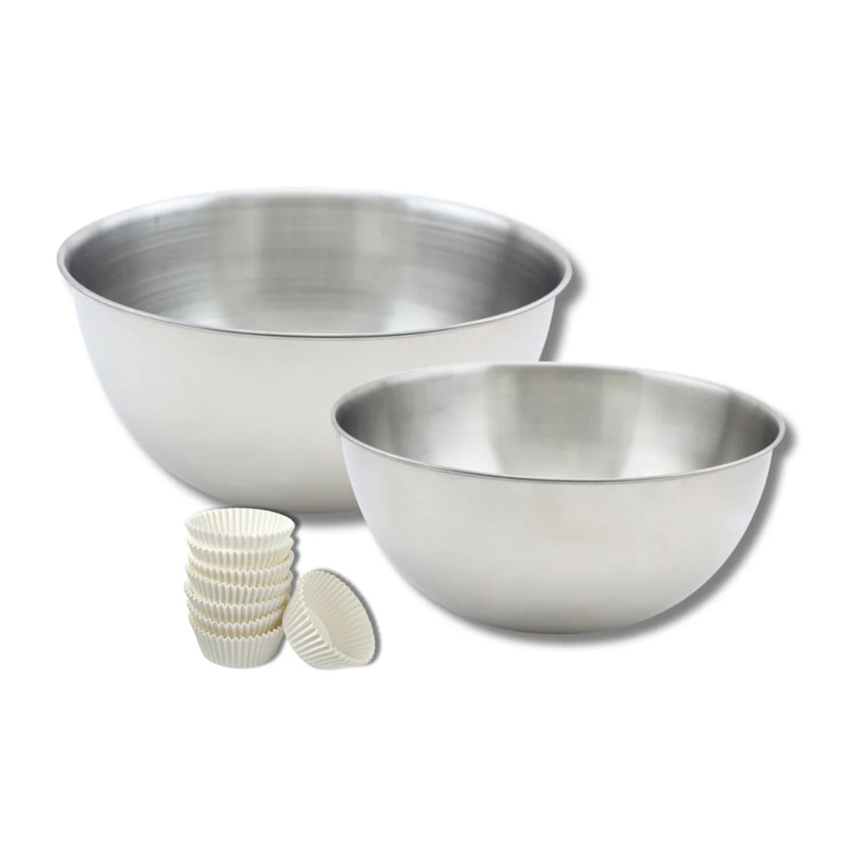 Ensemble comprenant 75 moules à muffins Zenker, 2 bols à mixer en inox Fackelmann