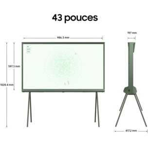 TV QLED SAMSUNG The Serif TQ43LS01D Vert 2024