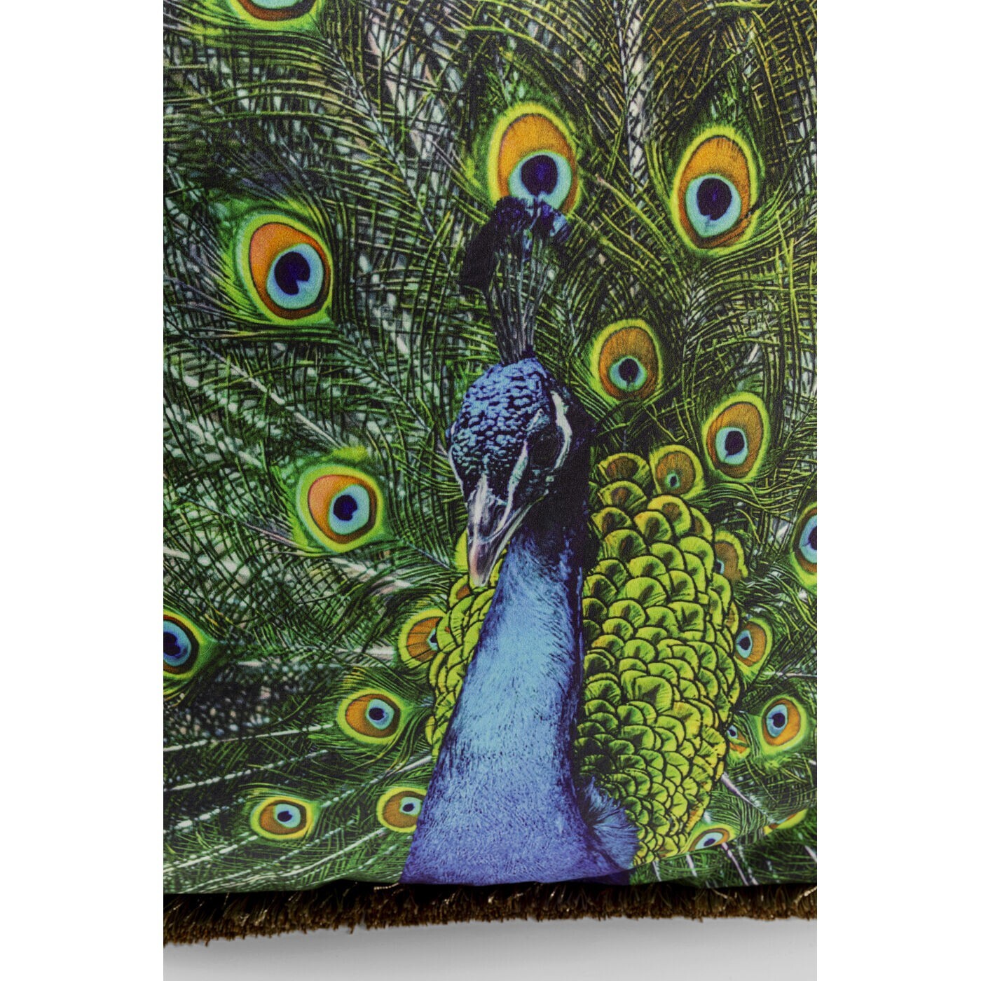 Coussin à franges paon Kare Design