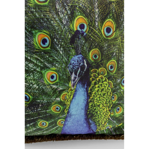 Coussin à franges paon Kare Design