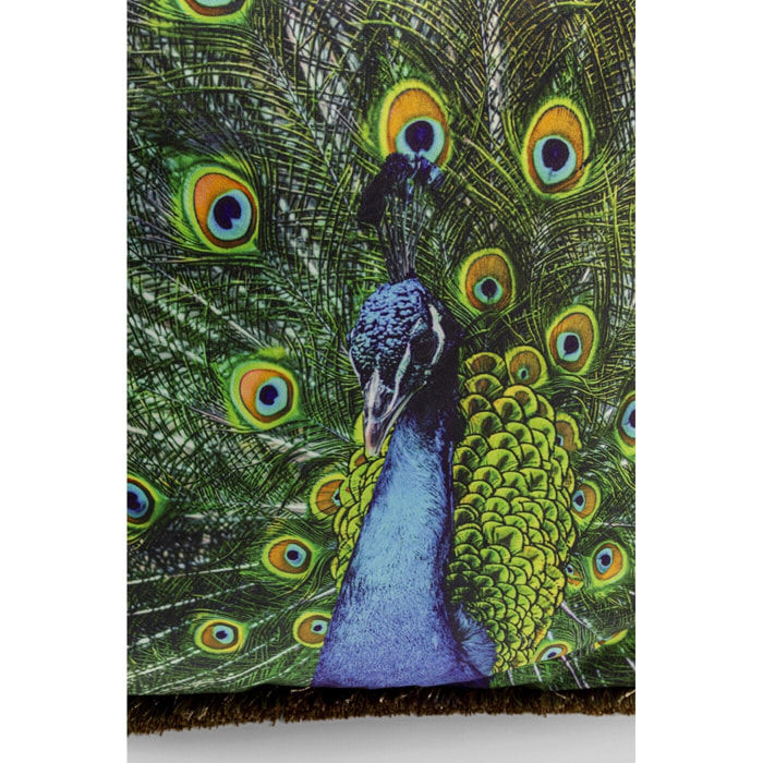 Coussin à franges paon Kare Design