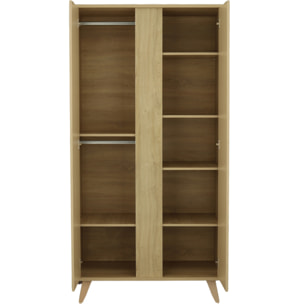 Armoire bébé 2 portes avec pieds bois