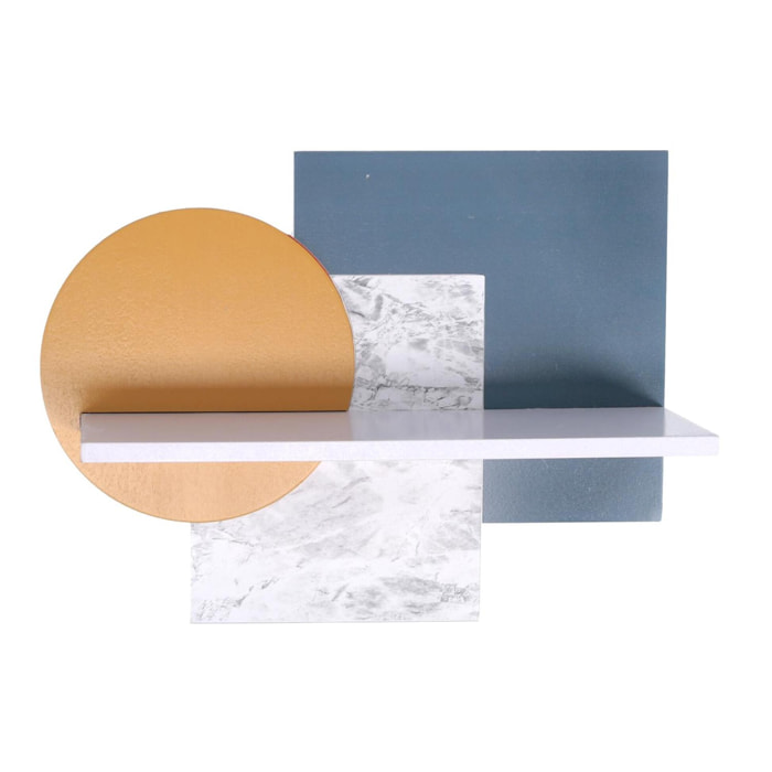 Mensola in legno multicolor cm30x9x23