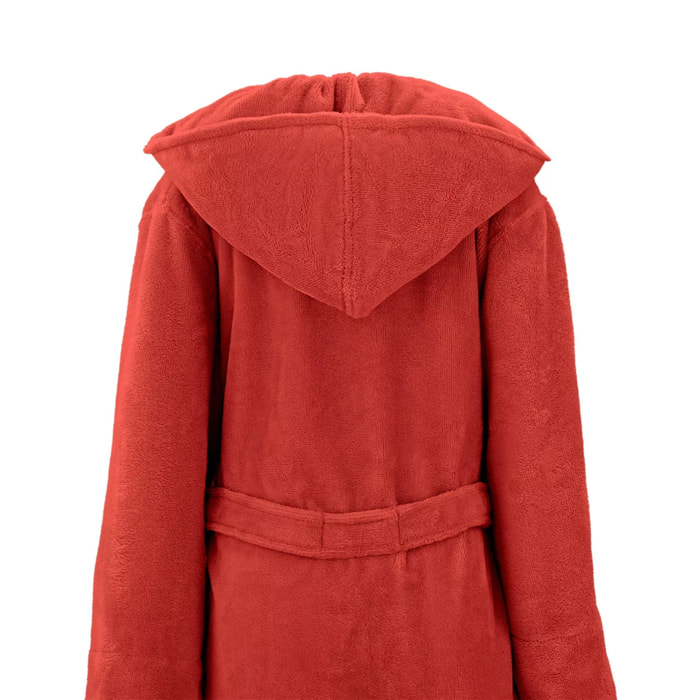 Peignoir Teddy corail