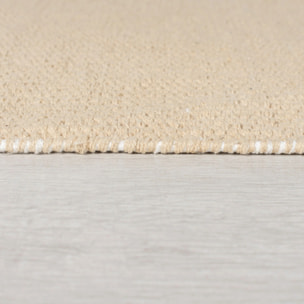Tapis à pompon chambre enfant Beige