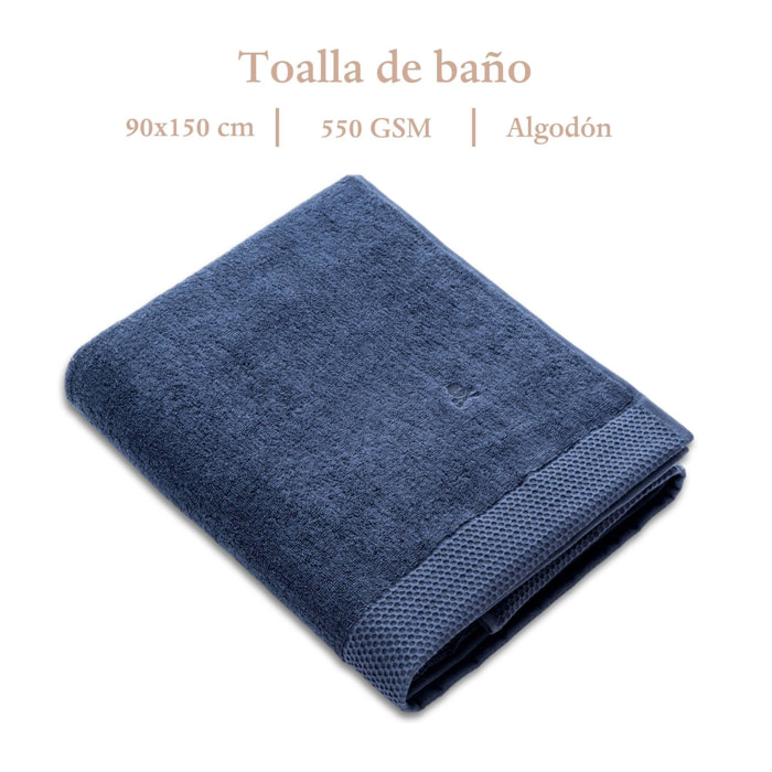 Toalla de baño nidus 90x150 100% azul navy scalpers home