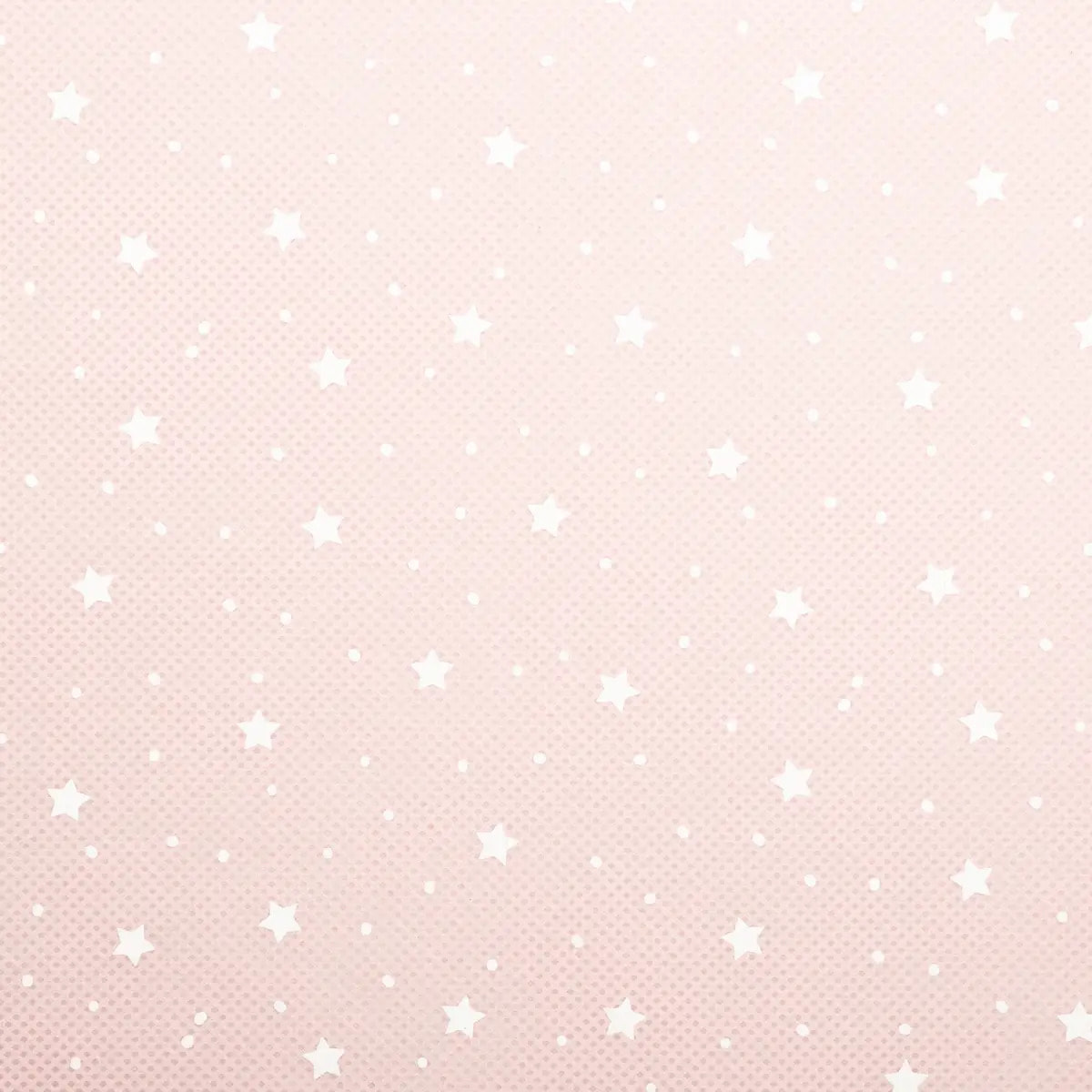 Bac de rangement "Etoile" rose 29x29cm