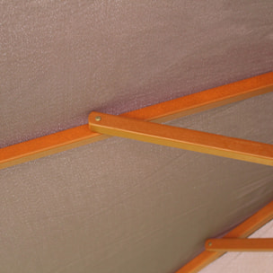 Parasol en bois carré toile grise PISO