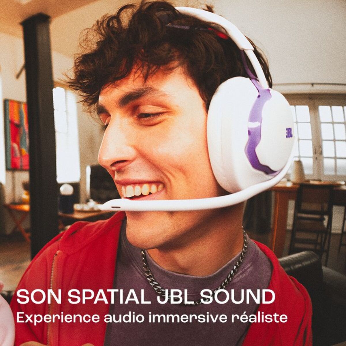 Casque gamer JBL Quantum 650 Blanc