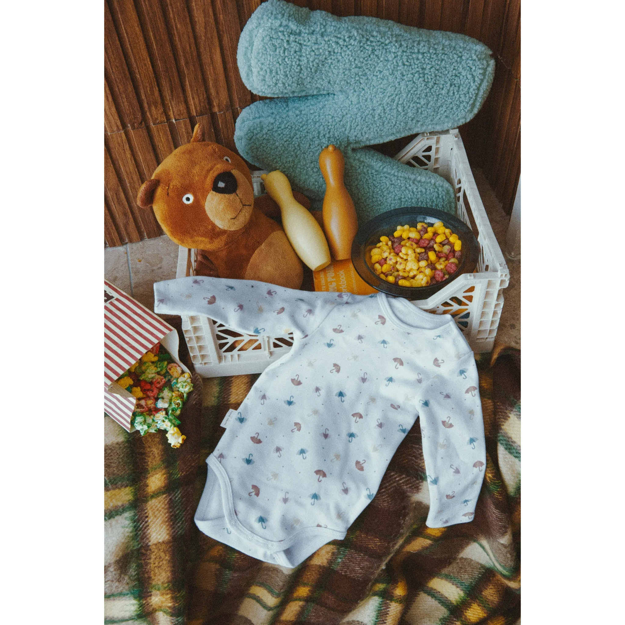 Confezione da 2 body a maniche lunghe per neonato Rainy Day