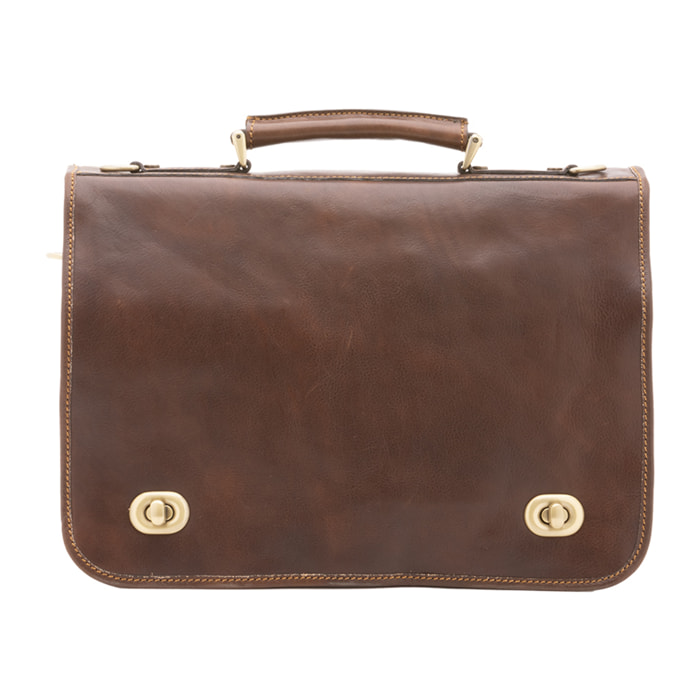 Borsa a mano  unisex In Vera pelle Made in Italy 39x28x10 cm
