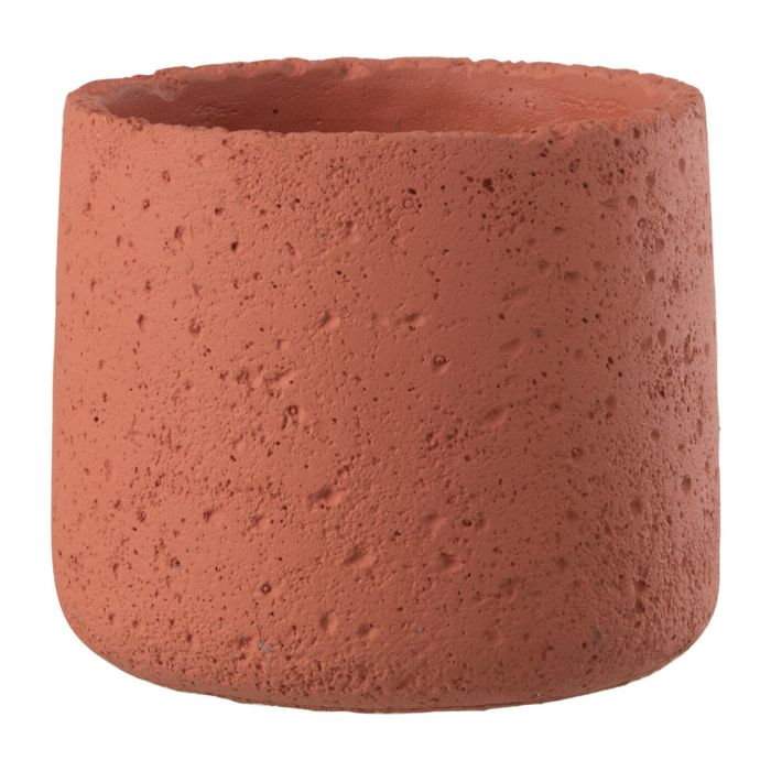 J-Line cache-pot Potine - ciment - terracotta - 2 pièces - Ø 14 cm
