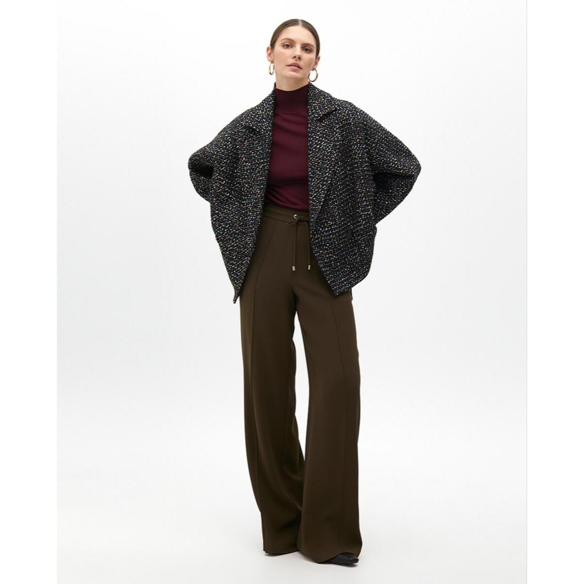 Giacca tweed fili multicolore