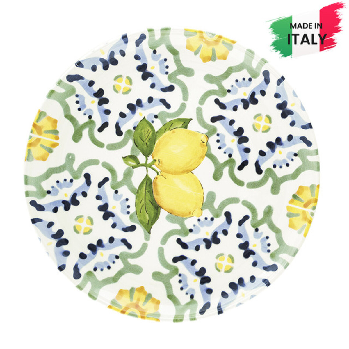 Piatto da portata tondo Amalfi in ceramica sottosmalto