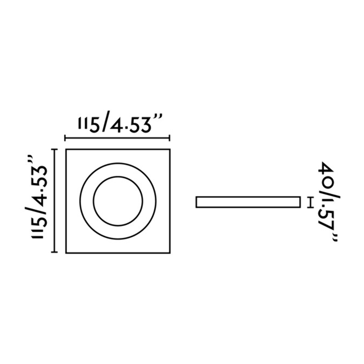 ARGON SQ Lampada incasso bianca