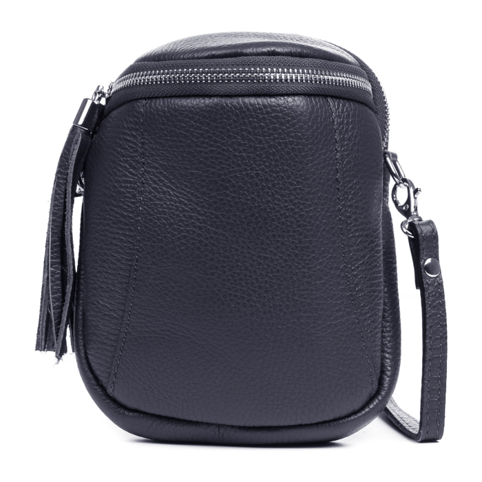 Agugliano borsa a spalla donna. Pelle autentica Dollaro.