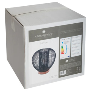 Lampe filaire "Noda" métal noir H27cm
