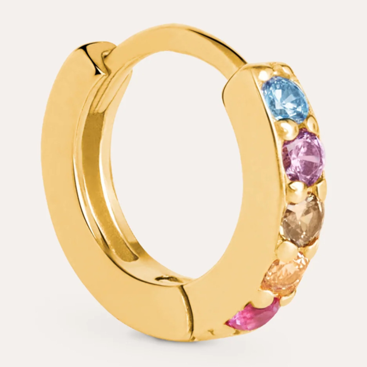 Orecchino Singolo Cleo M Colors Argento Placcato Oro