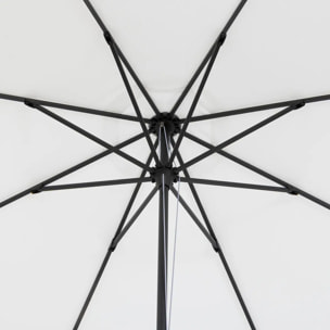 Parasol droit rectangulaire inclinable "Maluvia" blanc 3,5m