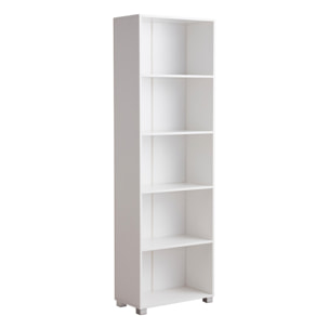 Libreria 5 ripiani color bianco opaco 60x30x189 cm - Buz