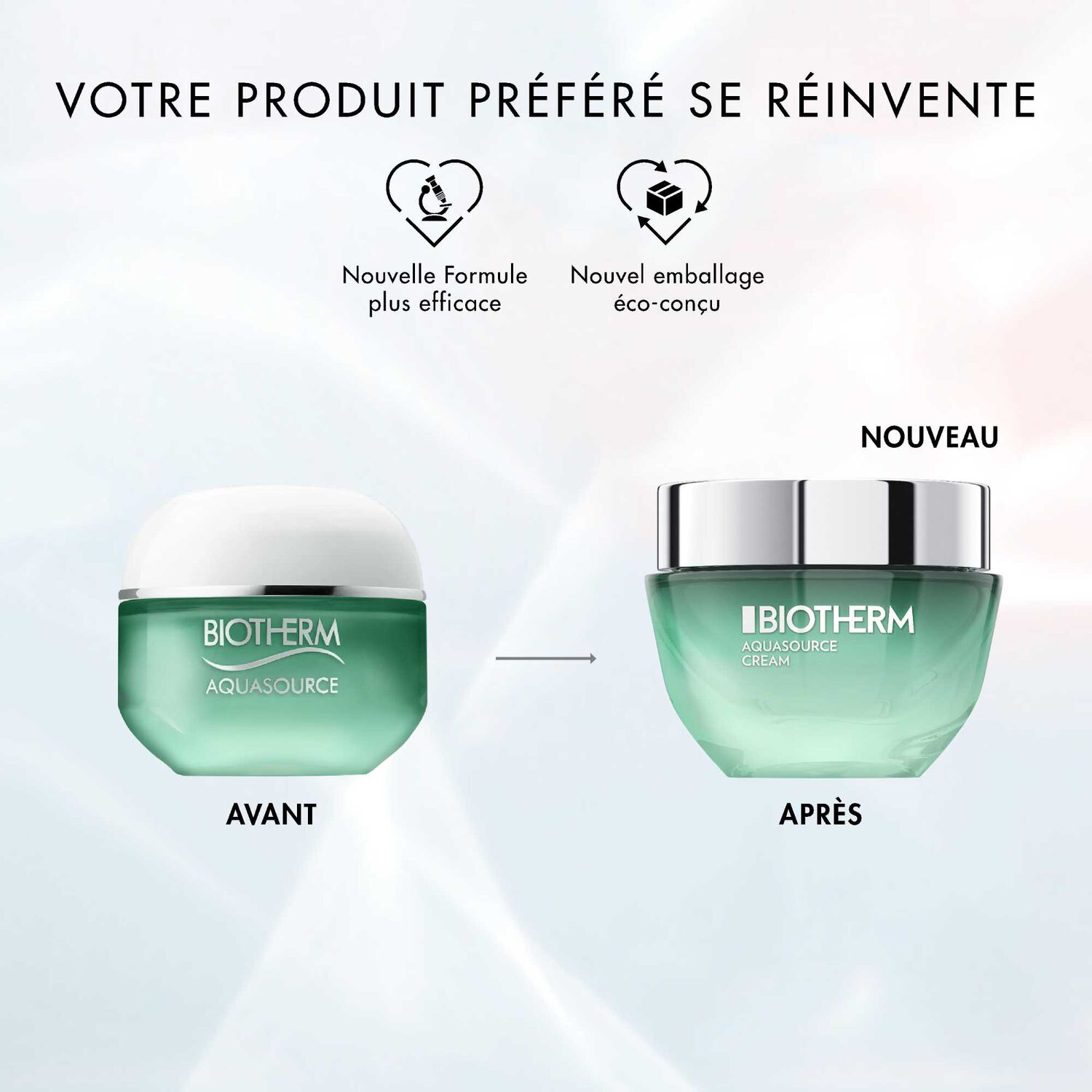 Aquasource  - Crème Hydratation Profonde 48h - Peau Normale à Mixte 50 ml