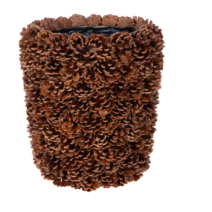 Cachepot con Pigne - Pezzi 1 - 27xH30x27cm - Bianchi Dino SpA