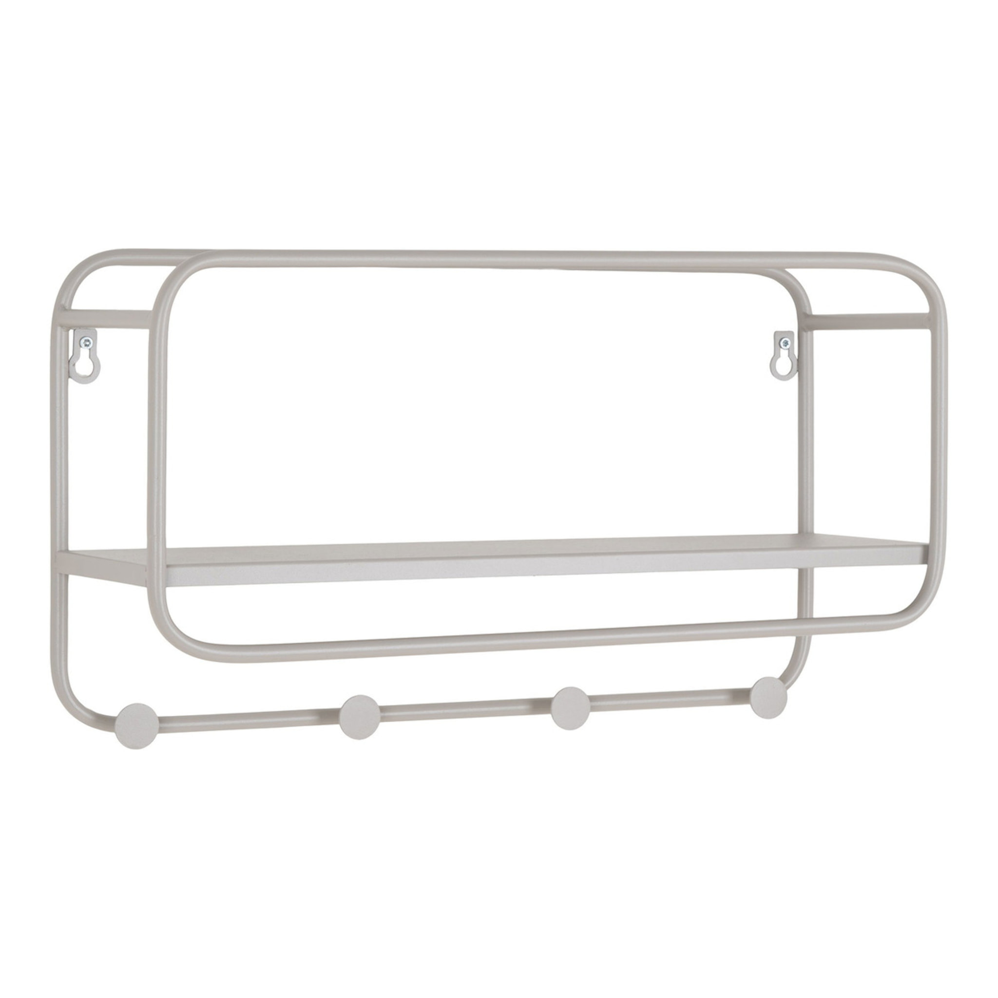 Feira Mensola porta cappelli in acciaio grigio 45x15x25 cm