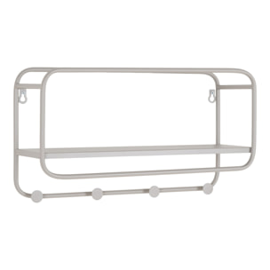 Feira Mensola porta cappelli in acciaio grigio 45x15x25 cm