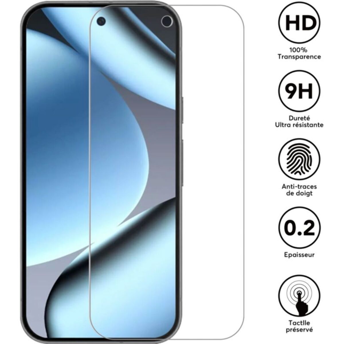 Protège écran ESSENTIELB Google Pixel 10A verre trempé X2