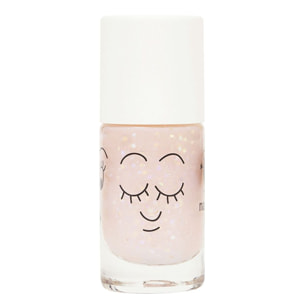 Polly - Vernis Enfant Formulé à Base d'Eau - Rose Transparent Paillettes 8 ml