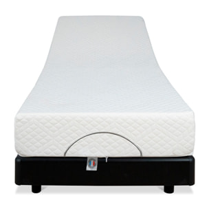 Ensemble Matelas Absolu & Sommier Électrique Bodyssoft, 21 cm, Mémoire de Forme, Technologie Hybride Lattes & Plots, Confort Personnalisé, Soutien Équilibré