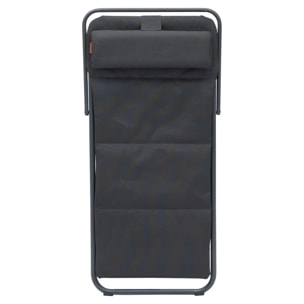Chilienne de jardin empilable pliable Mirael gris graphite