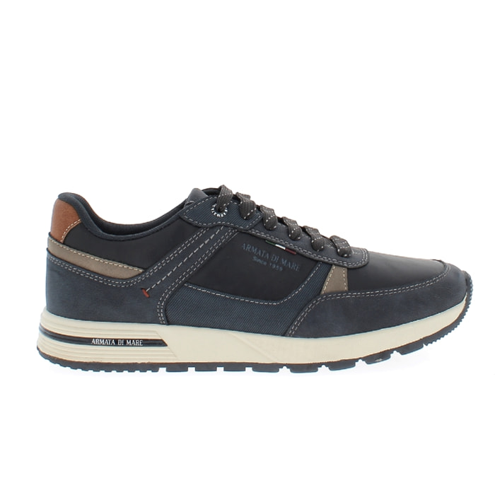 Armata di Mare Scarpe Uomo Sneakers Casual Stringate con Soletta Rimovibile in Memory Foam AMU W24L628 Navy